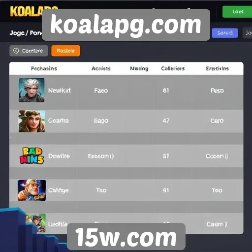 Comparação com sites de jogos concorrentes a koalapg.com
